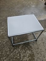 USM Beistelltisch Chrom Metall lichtgrau 50x35cm 