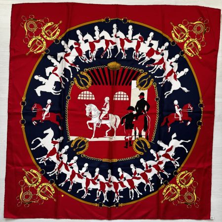 Original HERMÈS Paris Seidenfoulard „Grand Manège“