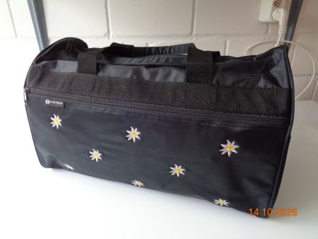 Freizeittasche Edelweiss, schwarz, 44 x 23 x 27 cm, neu