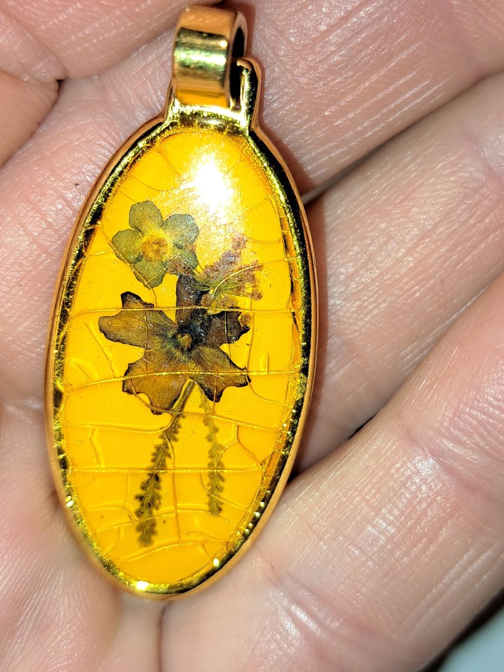 Ciondoli: Vintage Anhänger mit echten Blumen,  – Usato da Kölliken venduto da Upcycling-by-Mc-TAM 2