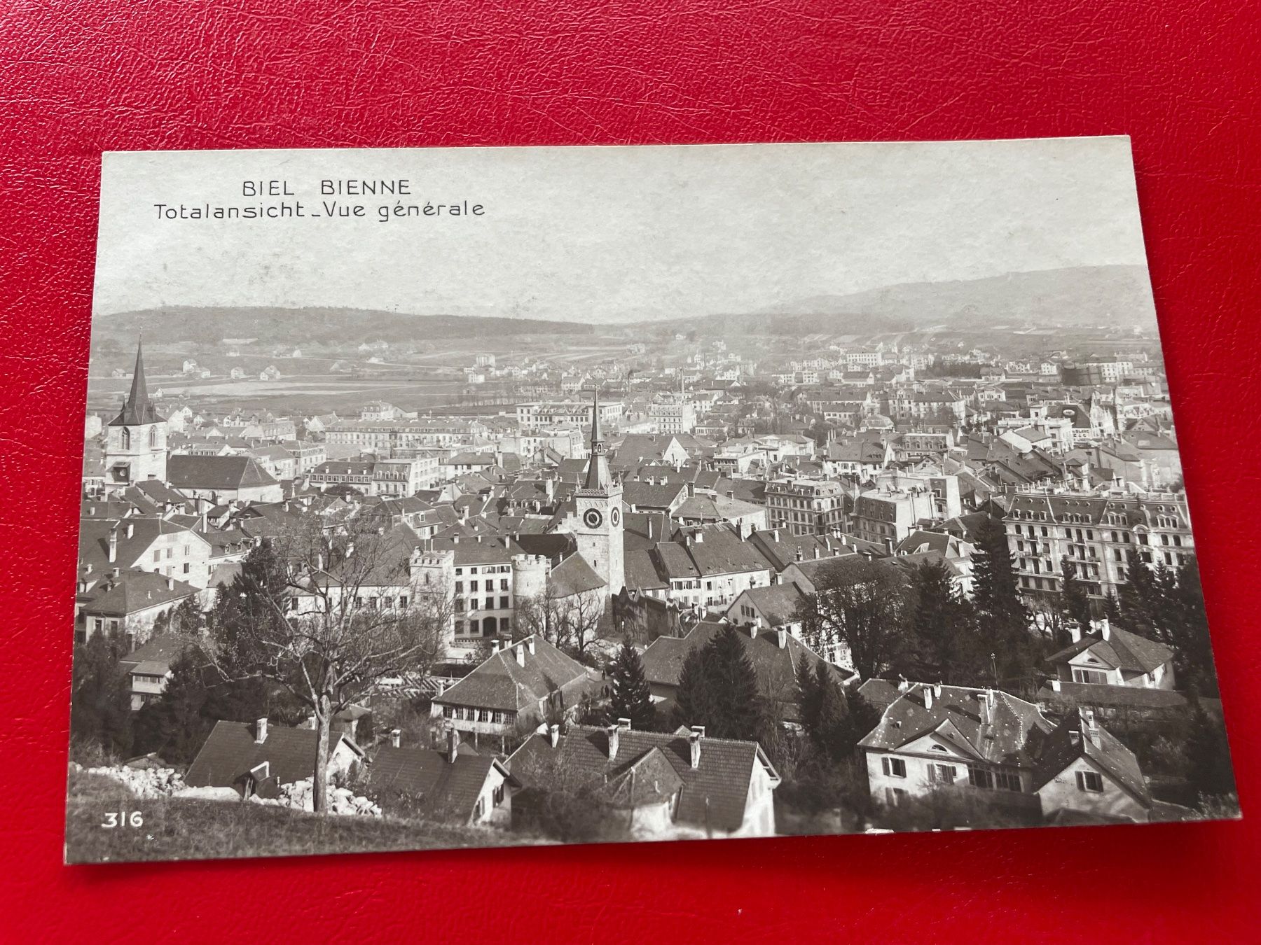 Cartoline postali: 1913 // Biel Totalansicht / Bienne Vue Générale – Usato da St-Légier-La Chiésaz venduto da Theo005