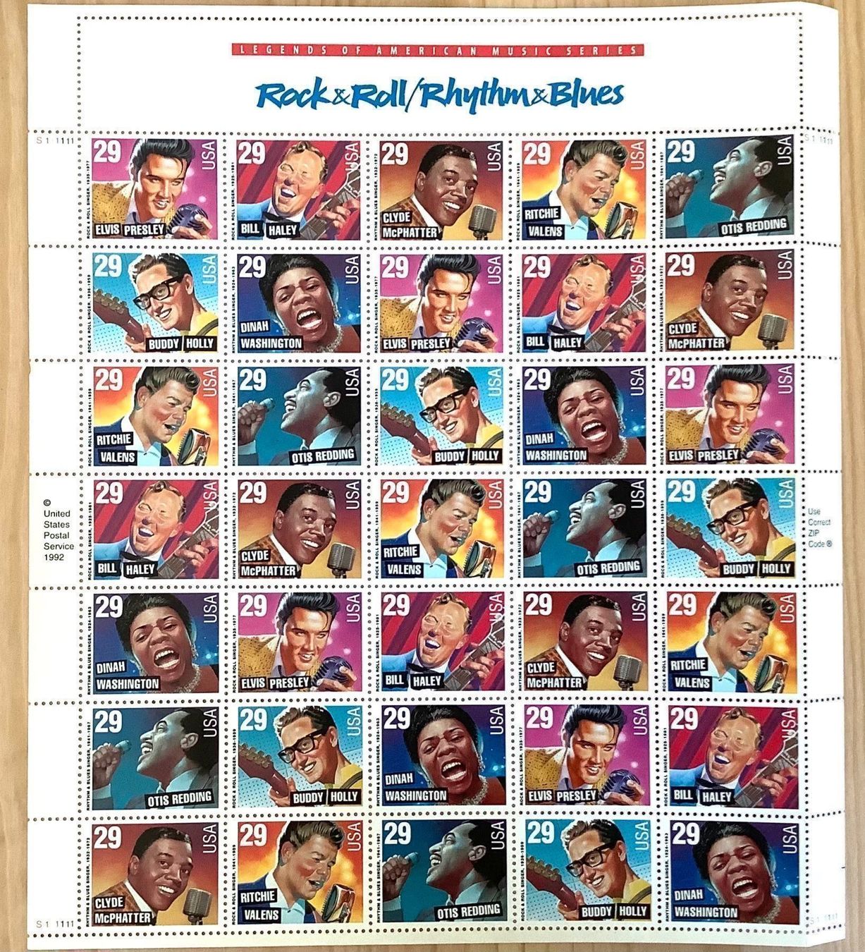 Tutti i francobolli: USA 1992 Rock & Roll Rhythm & Blues ** – Nuovo (secondo la descrizione) da Liestal venduto da Pep3