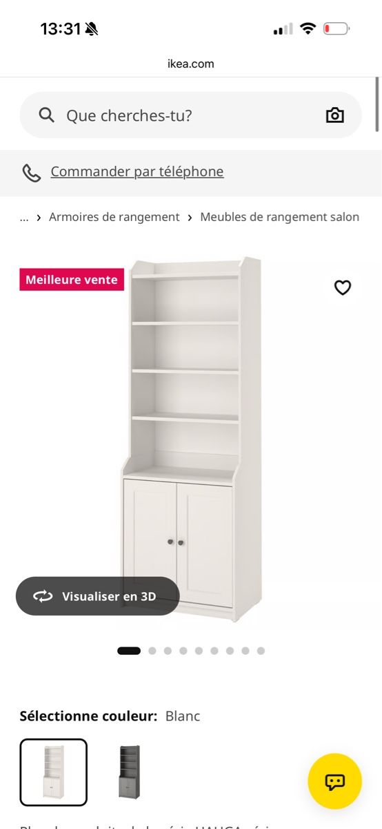 Ikea Scaffali: Hochschrank IKEA Weiss Hauga  – Usato da Zürich venduto da SwissTech37 1