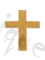 Spiegelkarton Kreuz gold