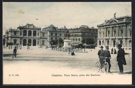 Genève, Place Neuve, prise des Bastions