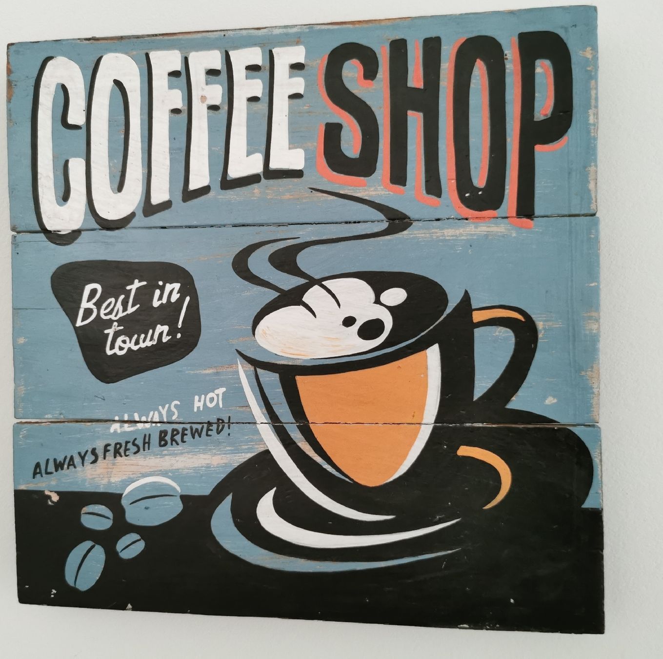 Foto & Immagini: Bild auf Holz / Kaffee / coffee shop – Usato da Wohlen AG venduto da Mica1 1