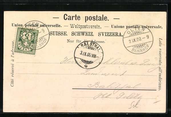 Cartes postales: AK Olten, Neues Schulhaus, 1900 – D'occasion à Berlin par bartko-reher 1