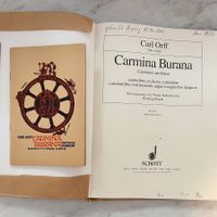 Carl Orff Carmina Burana Klavierauszug und separater Text