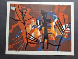 Hermann OBER (1920-1997) HOLZSCHNITT SIGNIERT NUMMERIERT