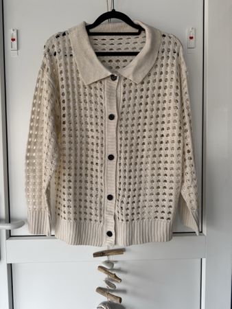 Gilet beige ajouré léger, taille M