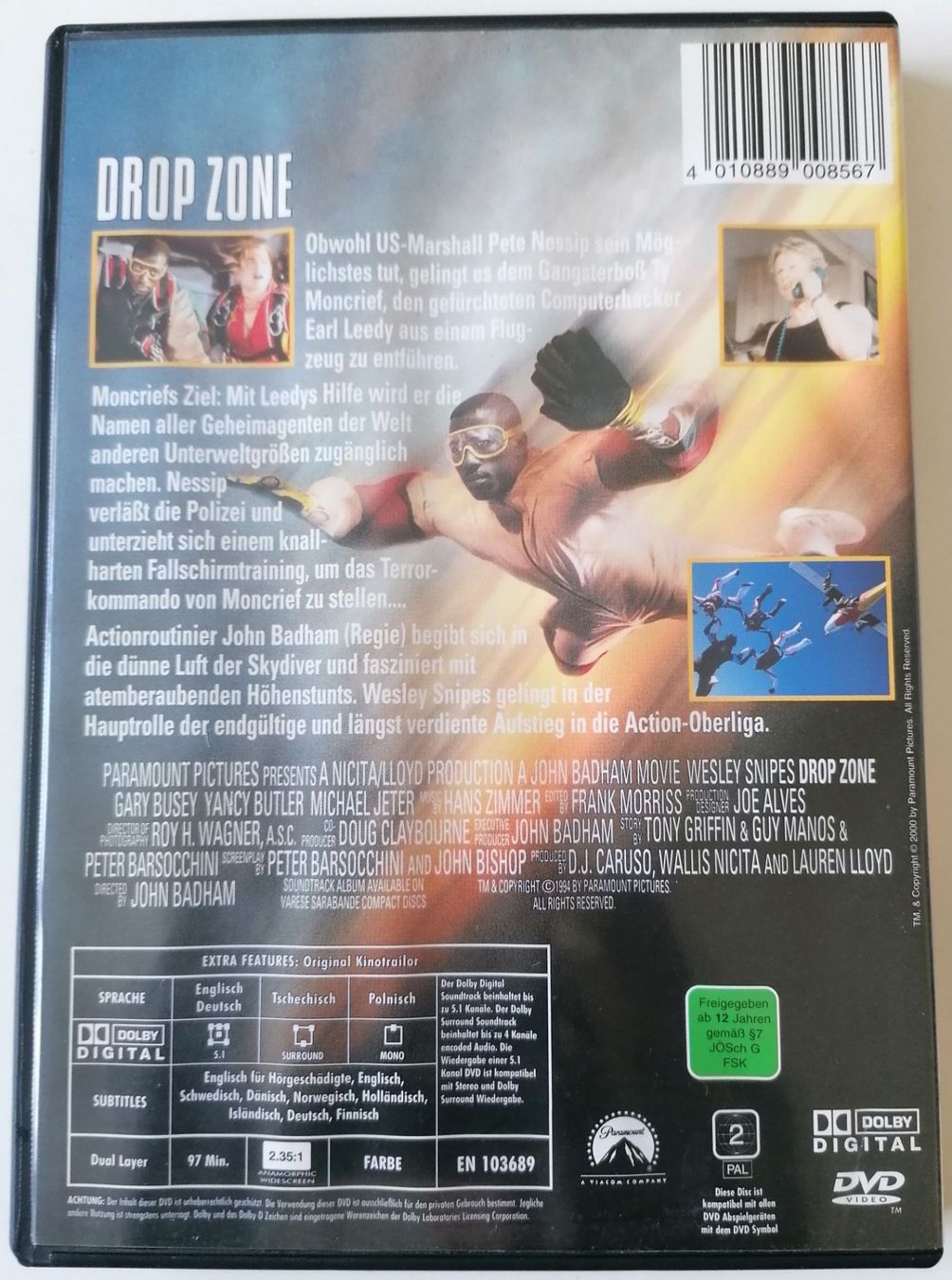 Tutti i DVDs: Drop Zone - DVD - Wesley Snipes – Usato da Oberurnen venduto da mackrokodile 1