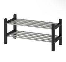 Schuhregal IKEA schwarz 79 cm zwei Ebenen 