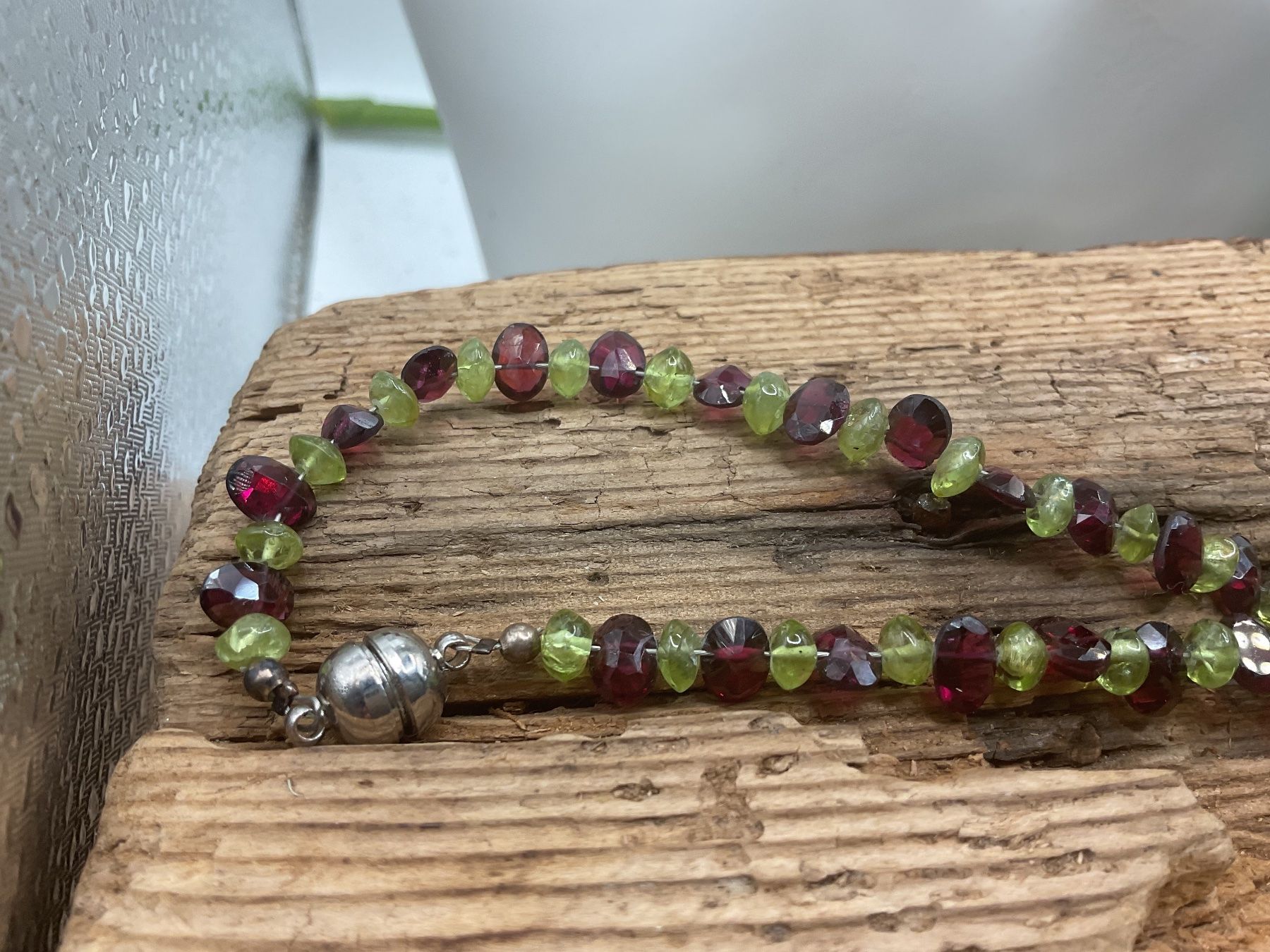 Catenine: Vintage Collier Granat und Peridot – Usato da luzern venduto da Alpendorf1 3