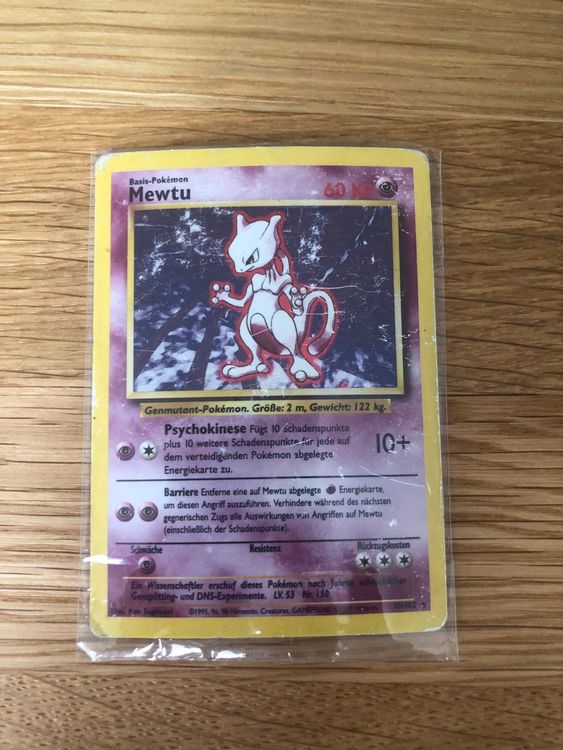 Mewtu Karte Holo 1995 Deutsch Pokemon | Kaufen auf Ricardo