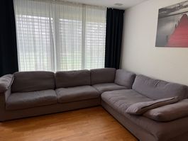 Grosses Ecksofa – grau – gebraucht