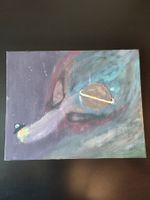 Original Acrylic Painting on Canvas - Space Theme Art