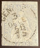 1856, Strubel 27B2ge (27D) Vollstempel, SBK 1300 Fr.