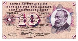 Alte 10 Franken Banknote «Fünfte Banknotenserie (1956)»