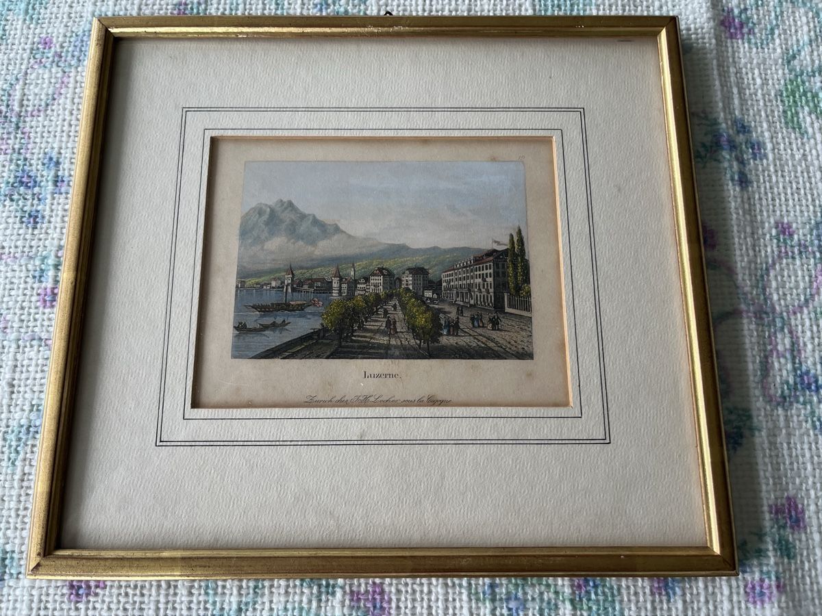 Incisioni: Stich Luzern , Quai/Schwanenplatz – Usato da Kriens venduto da burnauc