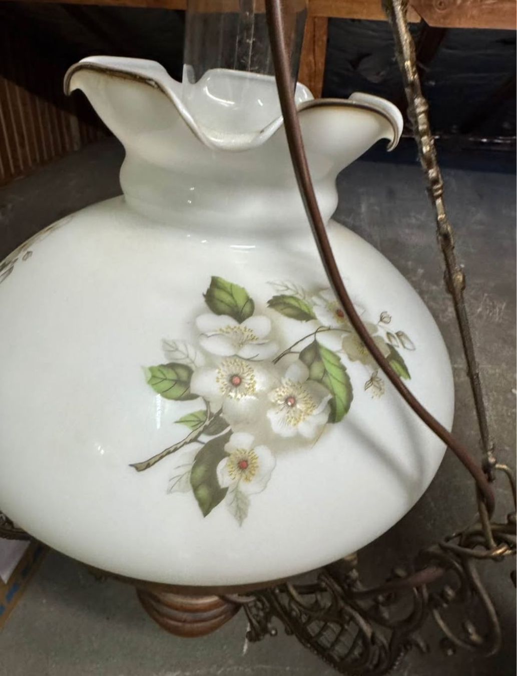 Lampade: Rustikale Lampe im Landhausstil mit Blumenmuster. – Usato da Basel venduto da lex_jd5s 3