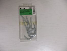 4 Haken-Holzschrauben, verzinkt 5.0 x 45 / 80 mm; bestaPAC
