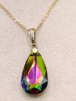 Vintage 925er Silber vergoldete Anhänger Regenbogen Meisterp