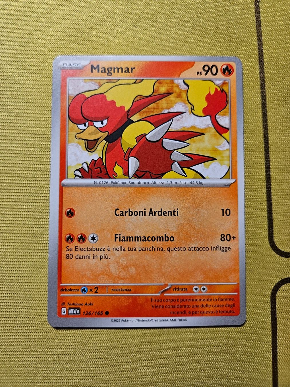Pokémon Carte collezionabili: 151 - Magmar 126/165 – Usato da Bellinzona venduto da Pokemarco