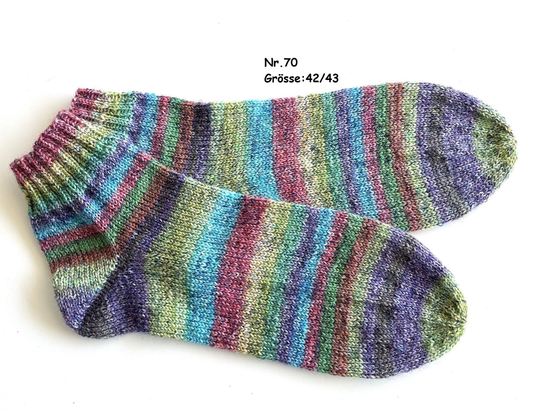 Calze: Sneaker - Socken handgestrickt  Gr.42/43  Nr.70 – Nuovo e nell'imballaggio originale da  venduto da