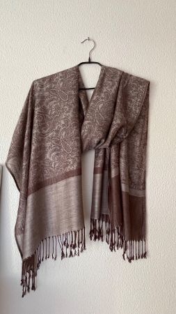 MARIONNAUD Schal Foulard Pareo 200x70cm Braun Seide
