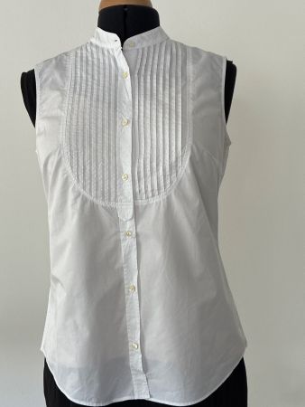 Ärmellose Bluse mit Biesen von Brigitte von Schönfels Gr 40