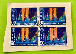 Briefmarken aus Liechtenstein 4 er Block mit Papier 
