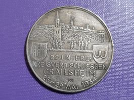 Medaille 1934, Greilsheim Schießen, 40mm
