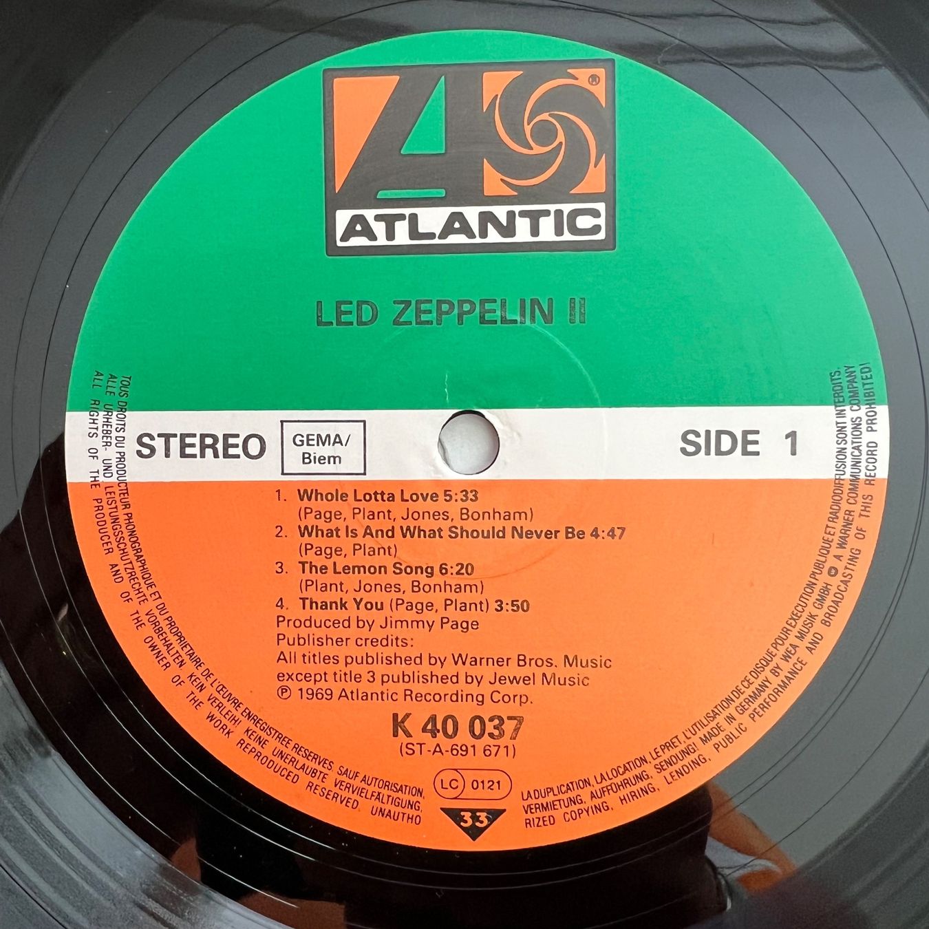 Dischi in vinile: Led Zeppelin - II / D-Press. Reissue - TOP – Usato da Gais venduto da soundcave57 3