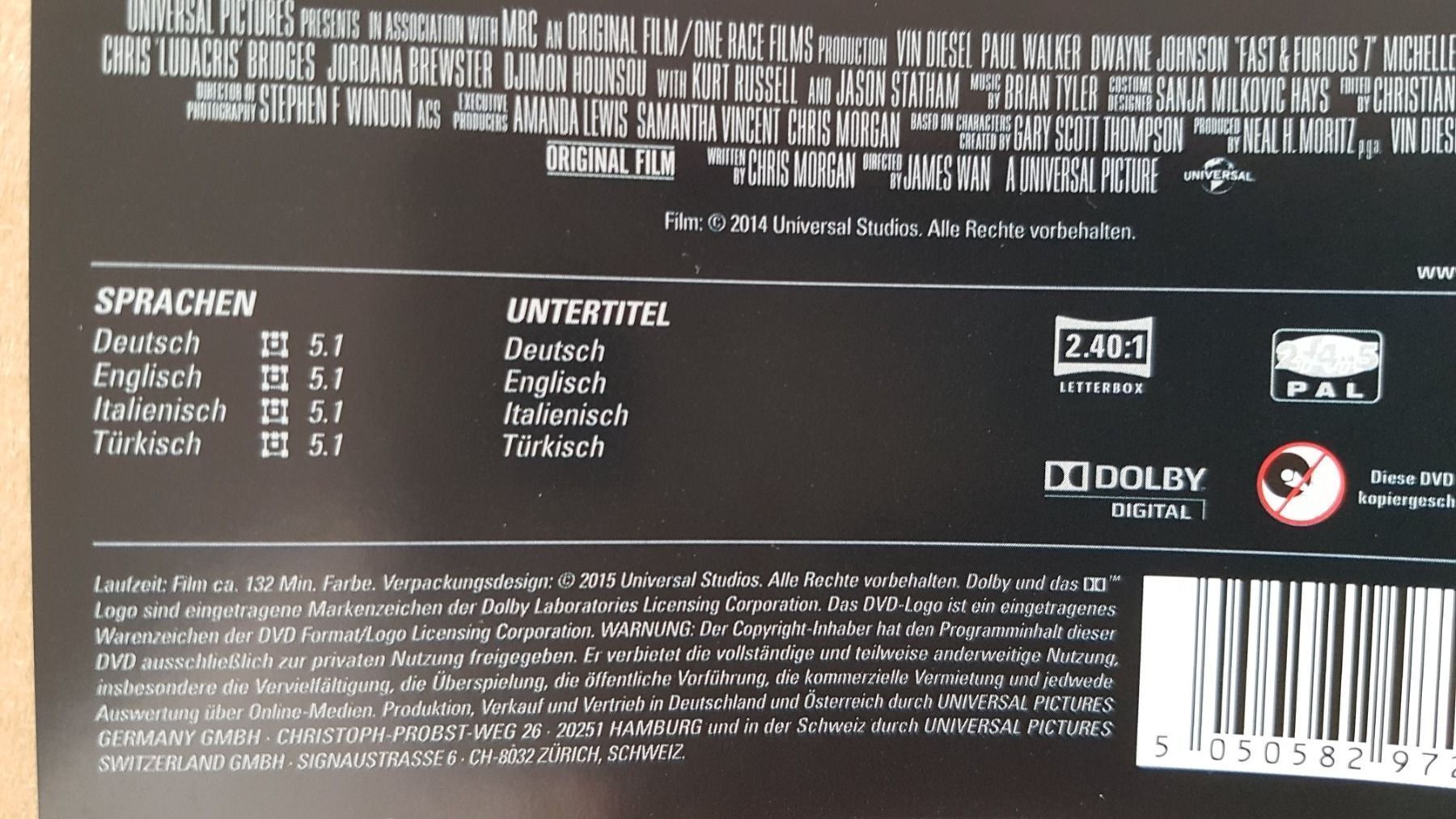 Tutti i DVDs: DVD Fast & Furious 7 – Usato da Oetwil am See venduto da fineli2 1