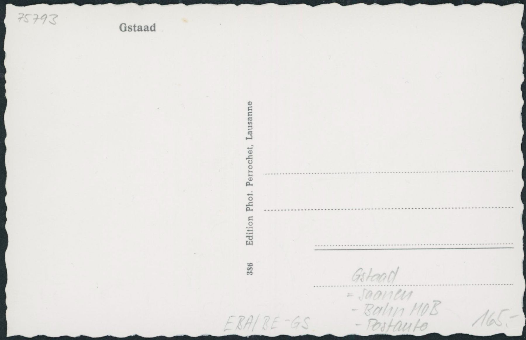Ansichtskarten: BE Gstaad - Bahnhof - Bahn MOB - Postauto - Saanen – Neu (gemäss Beschreibung) aus Schindellegi von masutka7 1