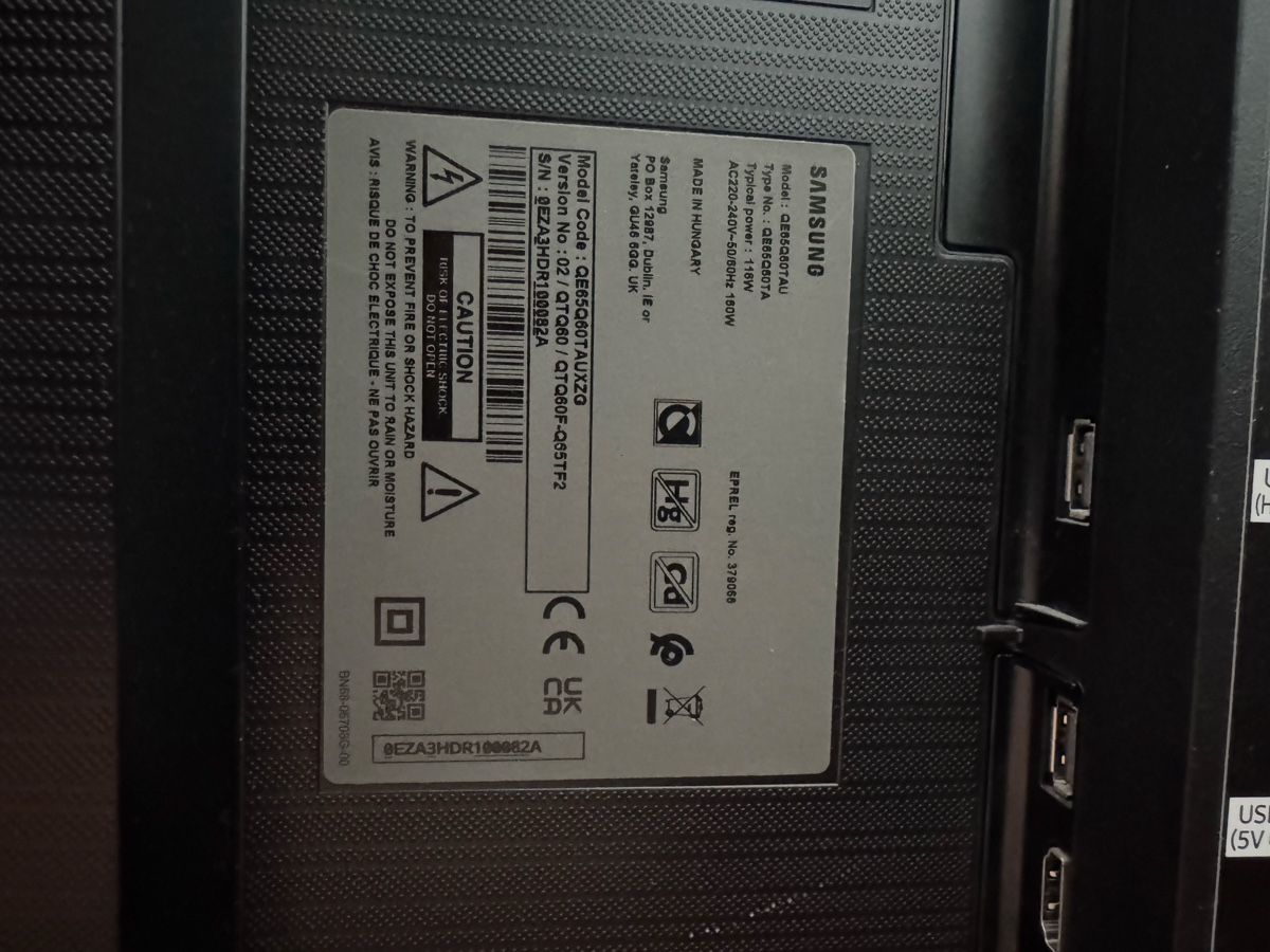 Fernseher: Samsung TV - 65 ZOLL – Gebraucht aus Zürich von LukasFroelich 2
