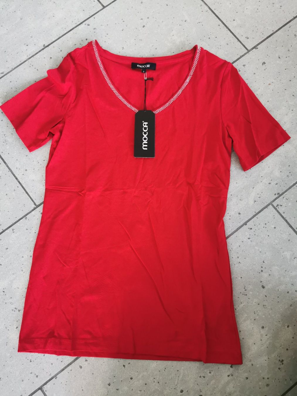 T-shirt: Rotes Shirt, Gr. S, Mocca – Nuovo e nell'imballaggio originale da Malters venduto da Wahni81