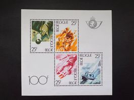Belgien Fussball WM 1982 Block Luxus ** (2068)