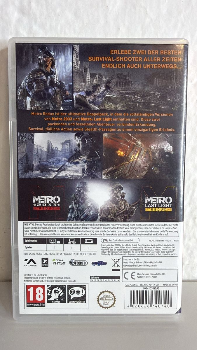 Nintendo Giochi: Metro Redux Nintendo Switch Game - Great Condition! – Usato da Ehrendingen venduto da bubulence 1