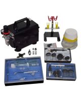 + Airbrush Profi Kompressor Komplett Set mit 3 Pistole