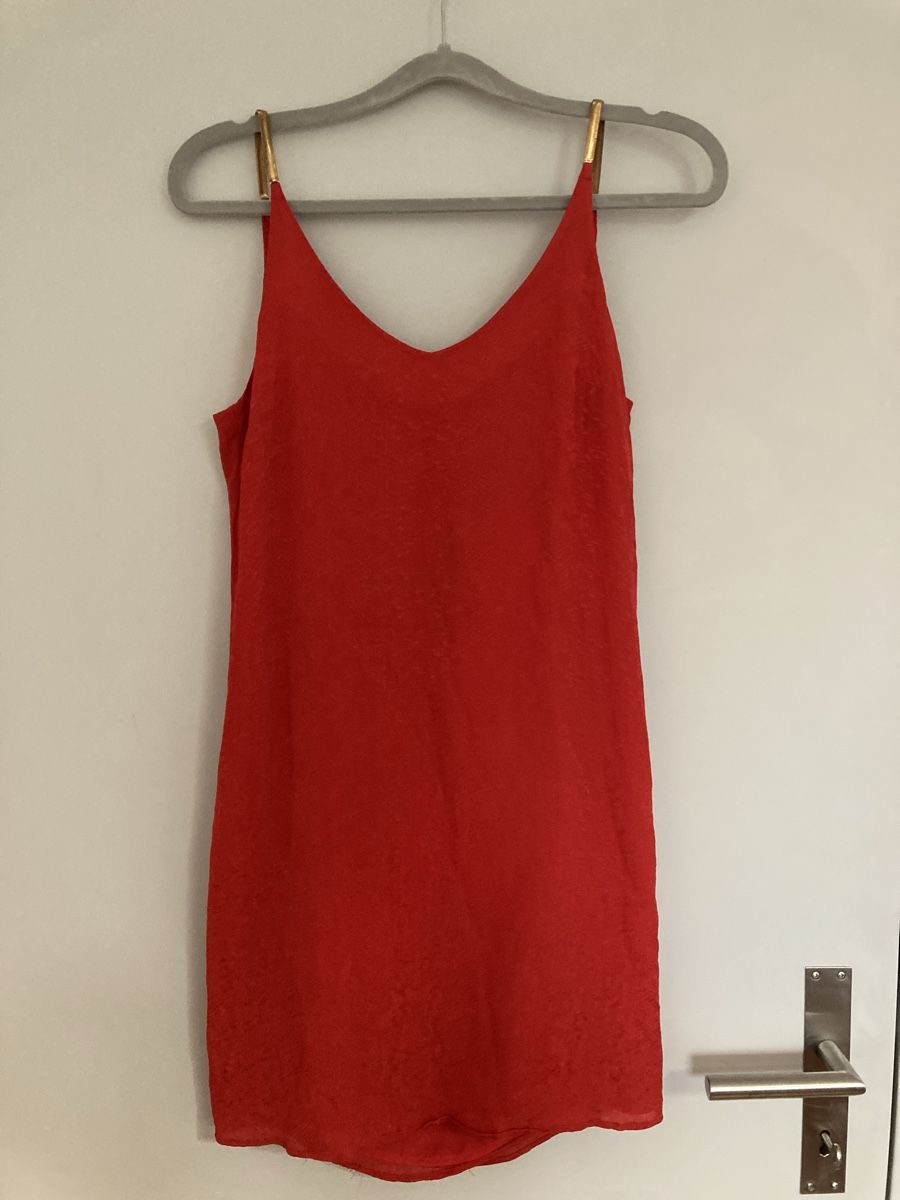 Mango Kleider: Mango Sommerkleid, Gr. S, rot – Neu (gemäss Beschreibung) aus Schlieren von cotopaxi06