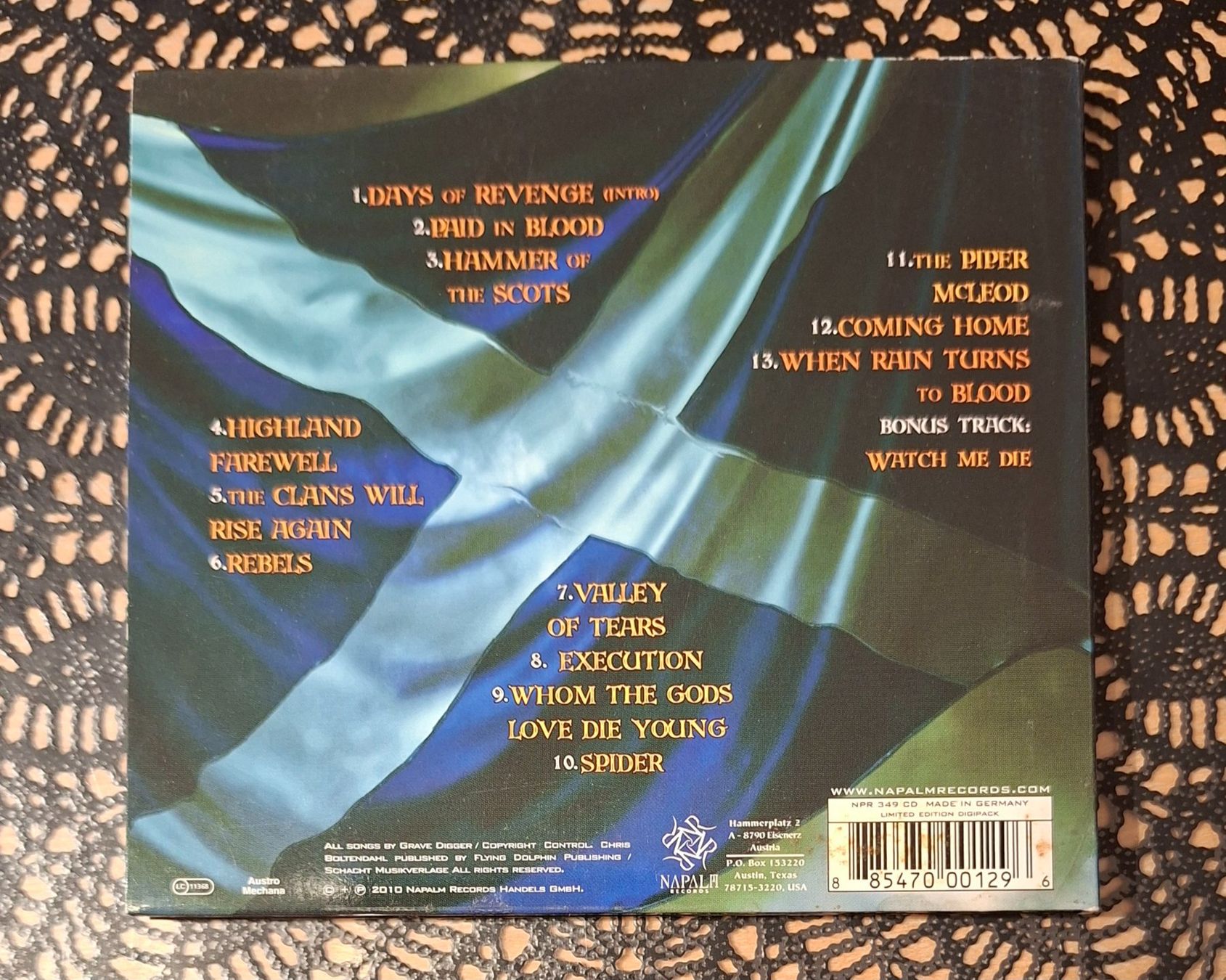 CDs: Grave Digger - The Clans Will Rise Again, DE Metal CD 2010 – Gebraucht aus Schönenberg TG von Gregolino76 1