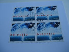 Marke Europa, Wasser 2001, FDC Einzel + 4erblock, 2 Bel