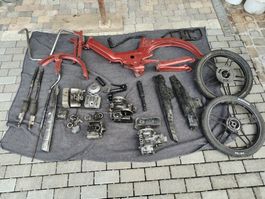 Puch/Sachs Mofa-Teile,  Rahmen mit Zubehör