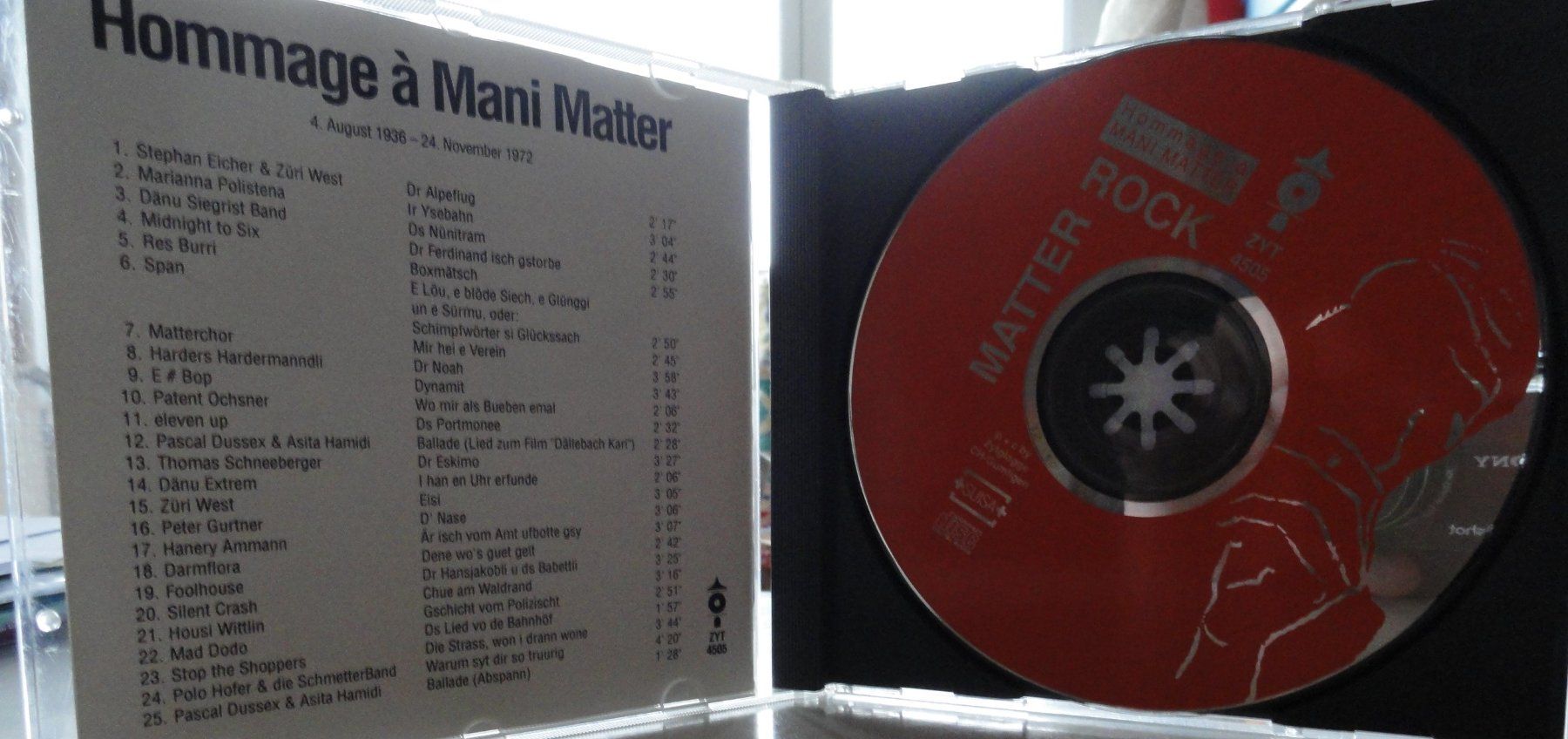 CDs: MATTER ROCK -Hommage an Mani Matter- – Gebraucht aus Reinach BL von studii100 2