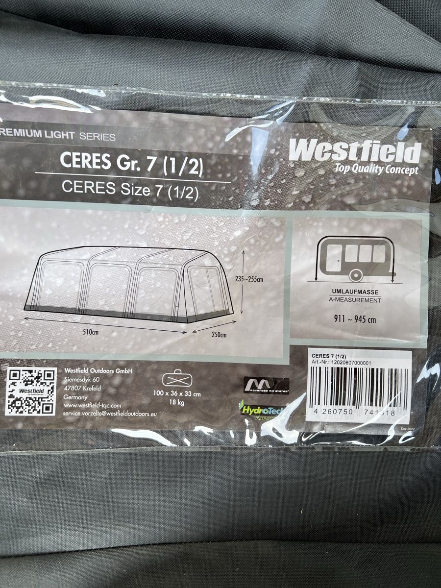 Westfield Vorzelte & Markisen: Westfield Luftvorzelt Ceres Grösse 7  – Gebraucht aus Döttingen von Scania470 1