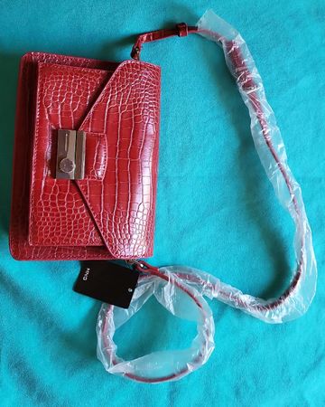 Neue Rote Tasche - Borsa rossa effetto coccodrillo nuova