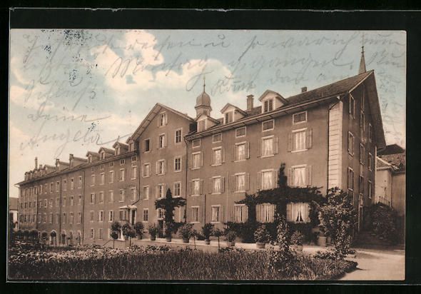 Cartoline postali: AK Cham, Institut Heiligkreuz, 1914 – Usato da Berlin venduto da bartko-reher