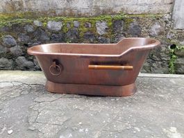 Freistehende Kupfer Badewanne Spa Becken Kupferwanne Basin