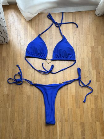 Maillot de bain bleu 2 pièces 